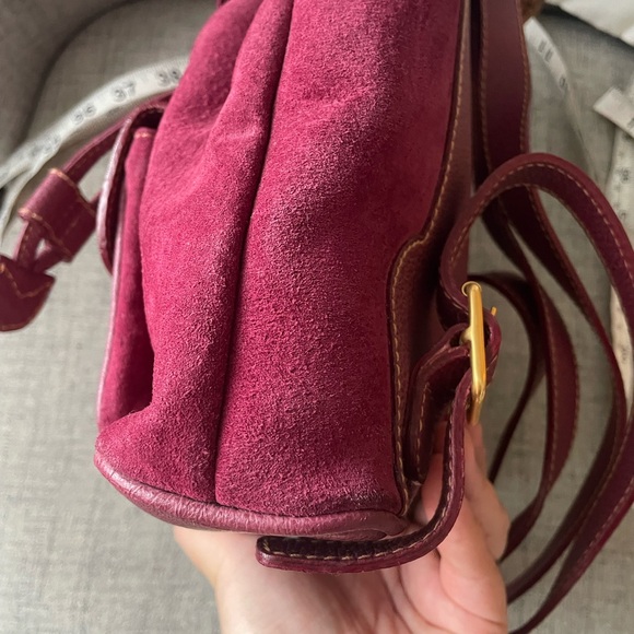 Gucci mini bamboo suede backpack 🩷 burgundy - Picture 7 of 11